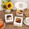 Cookies and Desserts 4 x 4 x 2.5" White Bakery Boxes with Window Pastry Boxes for Cakes
